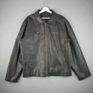 Lee Outerwear Faux Leather Quilted Liner Mens Jacket Large